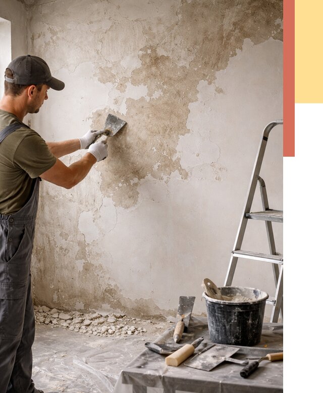 Снятие старой шпаклевки в слободском от 1906 руб. — быстро и недорого | ОТДЕЛОЧНИК-Слб