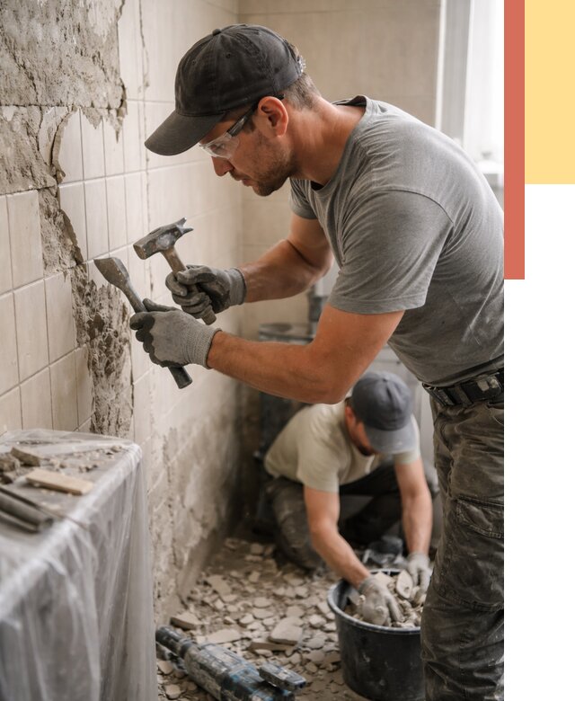 Демонтаж плитки со стен в слободском от 876 руб. — быстро и недорого | ОТДЕЛОЧНИК-Слб