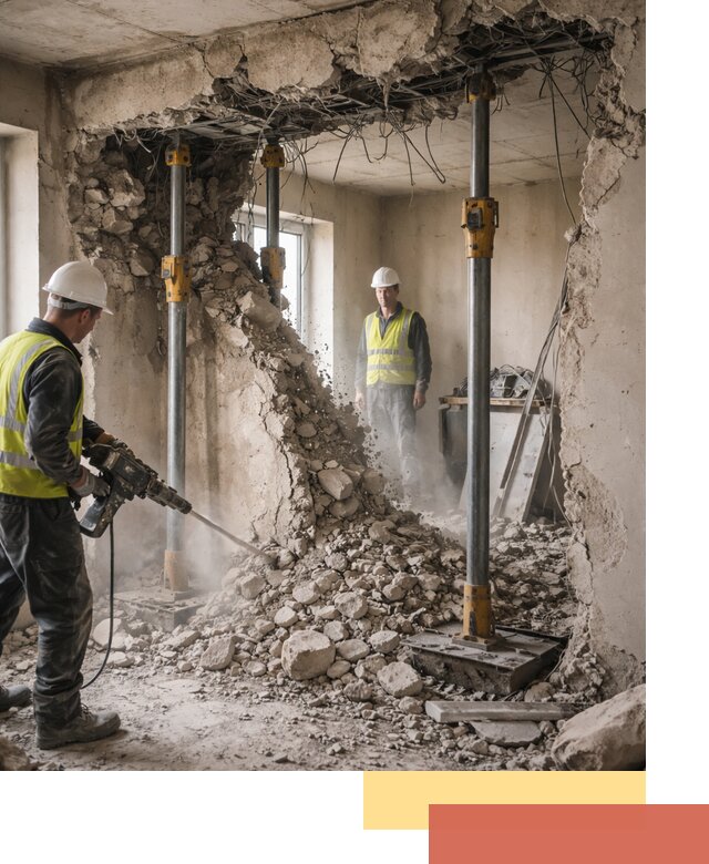 Снос несущих стен в слободском с гарантией безопасности и качества