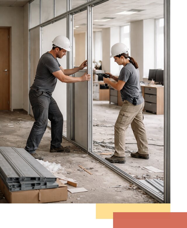 Демонтаж алюминиевых перегородок в слободском быстро и аккуратно