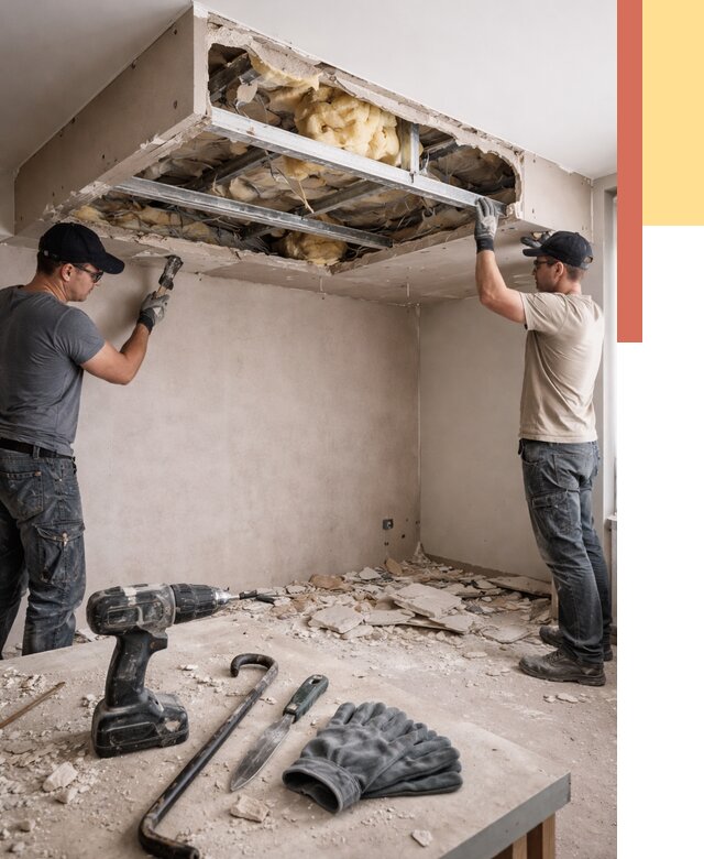 Демонтаж короба из гипсокартона в слободском от 1566 руб. — быстро и недорого | ОТДЕЛОЧНИК-Слб