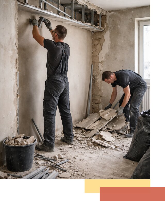 Демонтаж короба из гипсокартона в слободском быстро и аккуратно