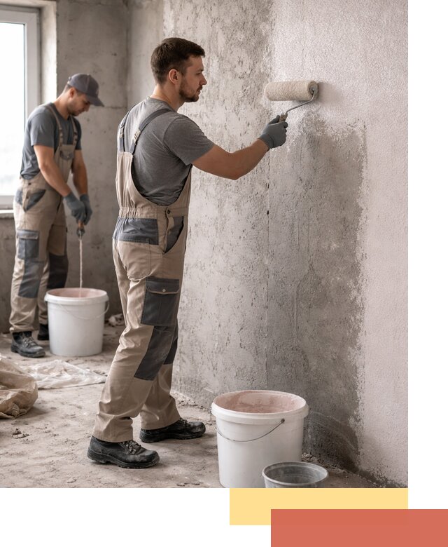 Нанесение бетоноконтакта на стены в слободском для последующей отделки