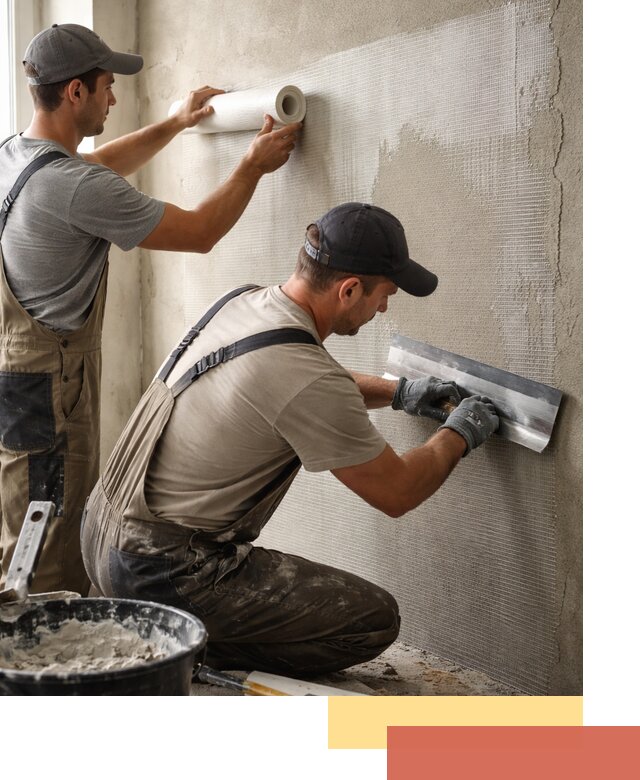 Армирование стен стеклосеткой в слободском для прочной отделки