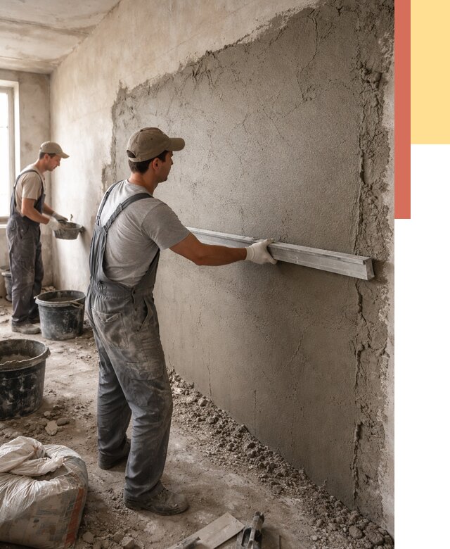 Цементная штукатурка стен в слободском от 4637 руб/м2 — быстро и недорого | ОТДЕЛОЧНИК-Слб