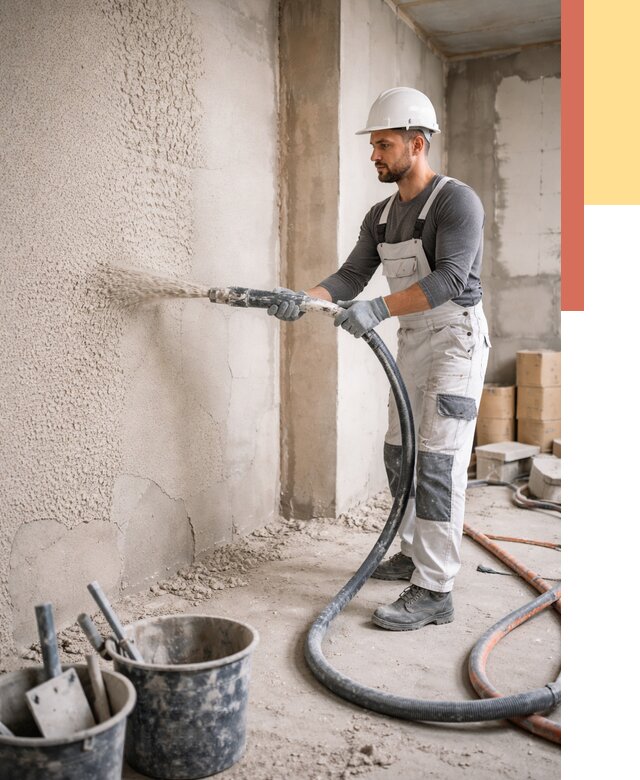 Машинная штукатурка стен в слободском под ключ от 6698 руб./м2 | ОТДЕЛОЧНИК-Слб