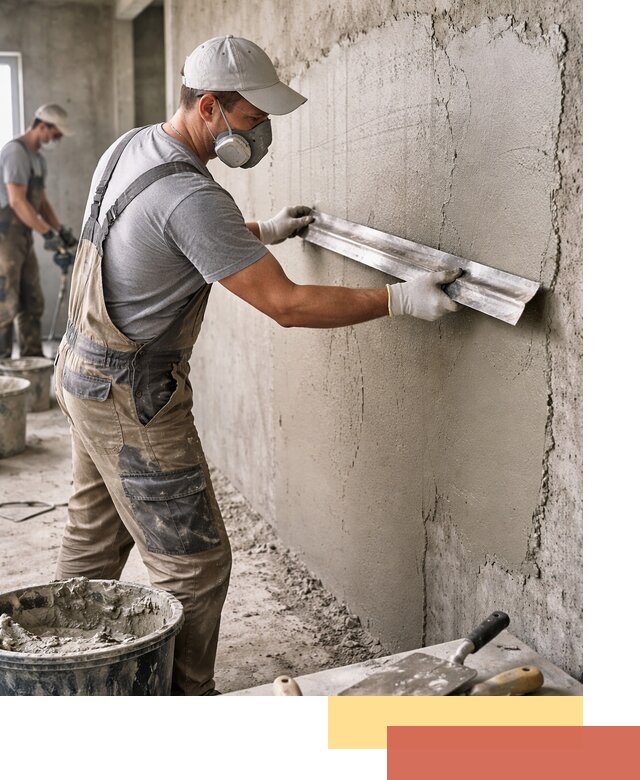 Штукатурка бетонных стен в слободском качественно и долговечно