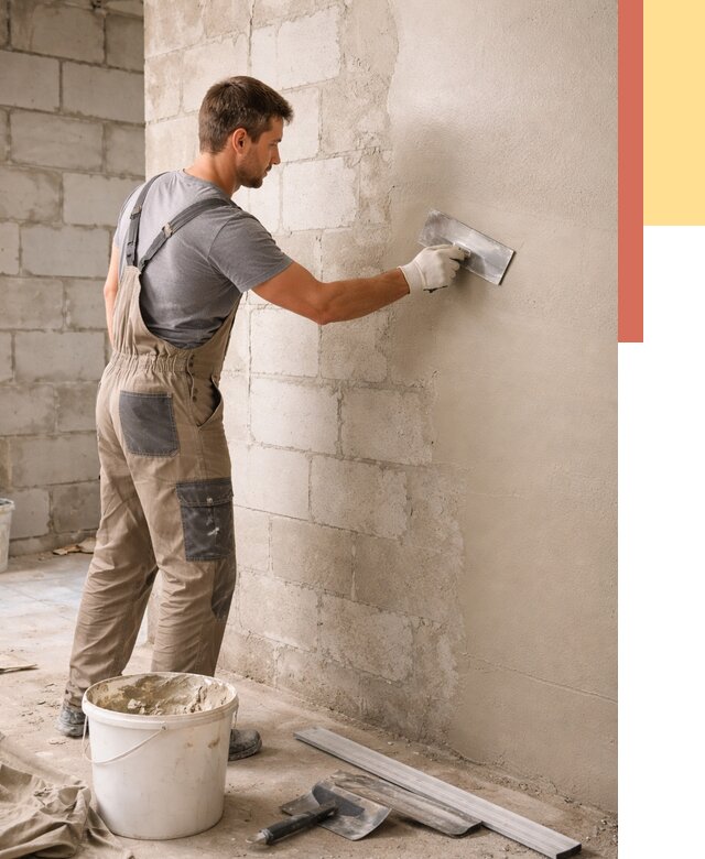 Штукатурка стен из газобетона в слободском от 2164 руб./м2 — быстро и недорого | ОТДЕЛОЧНИК-Слб