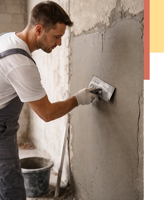 Штукатурка стен под плитку в слободском от 4328 руб./м2 — выравнивание под плитку | ОТДЕЛОЧНИК-Слб