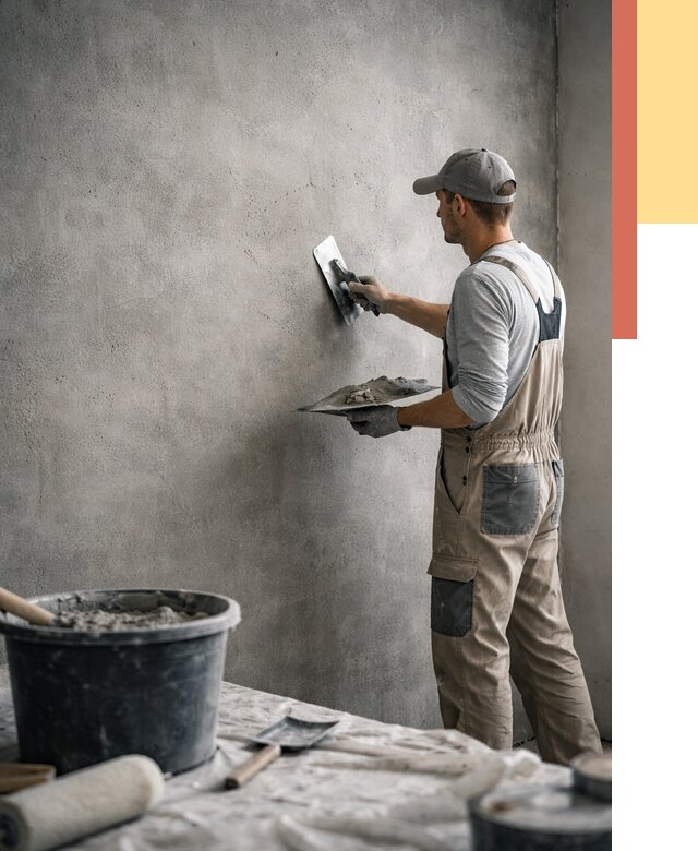 Декоративная штукатурка под бетон в слободском от 2576 руб./м² — нанесение под ключ | ОТДЕЛОЧНИК-Слб