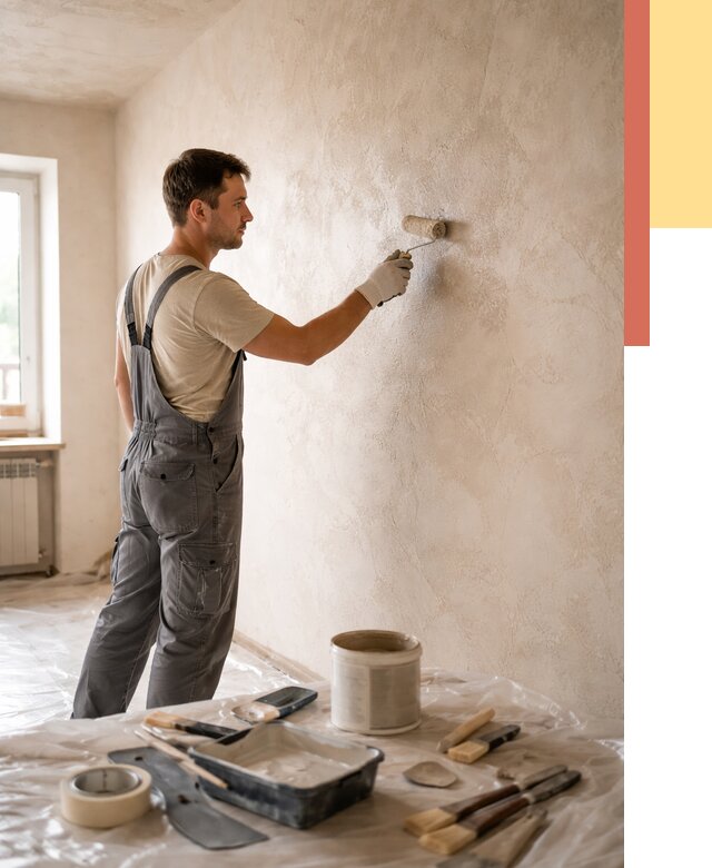 Нанесение лессирующей краски по декоративке в слободском от 1803 руб. | ОТДЕЛОЧНИК-Слб