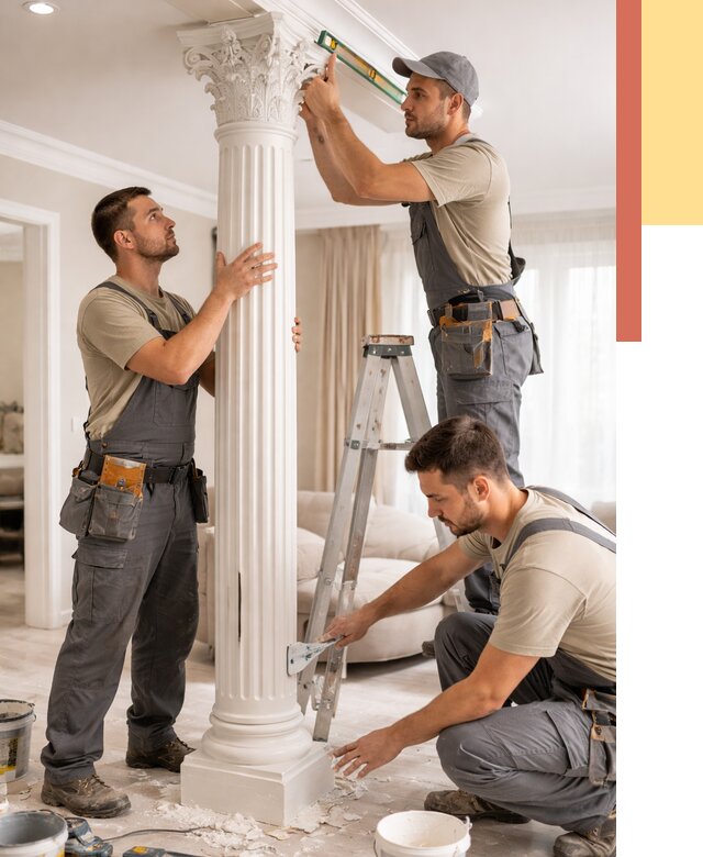 Установка декоративных колонн в слободском от 12366 руб. под ключ | ОТДЕЛОЧНИК-Слб