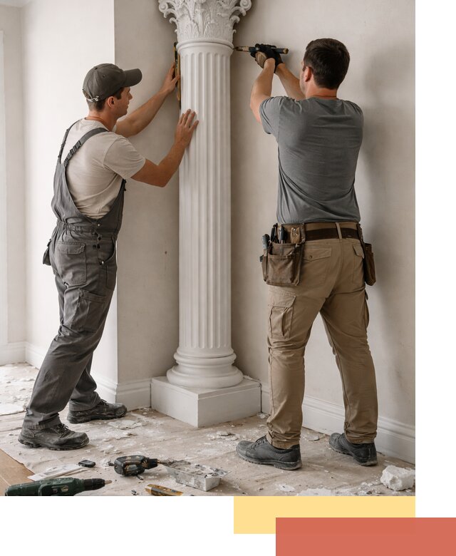 Установка декоративных колонн в слободском под ключ