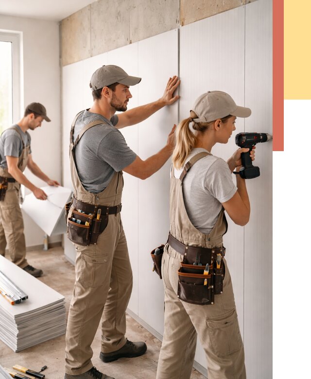 Монтаж ПВХ панелей на стены в слободском от 464 руб/м2 — быстро и недорого | ОТДЕЛОЧНИК-Слб