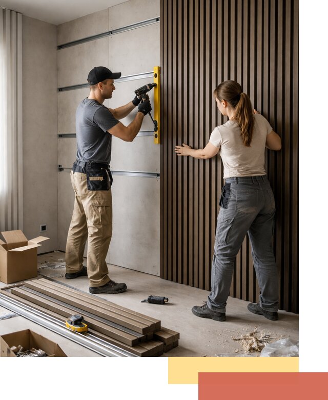 Монтаж реечных панелей на стены в слободском