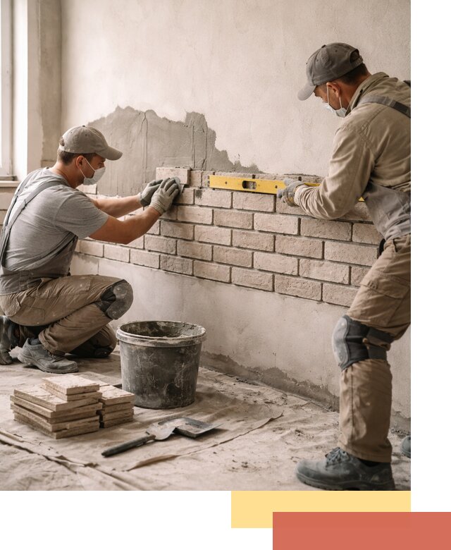 Монтаж декоративного кирпича профессионально в слободском