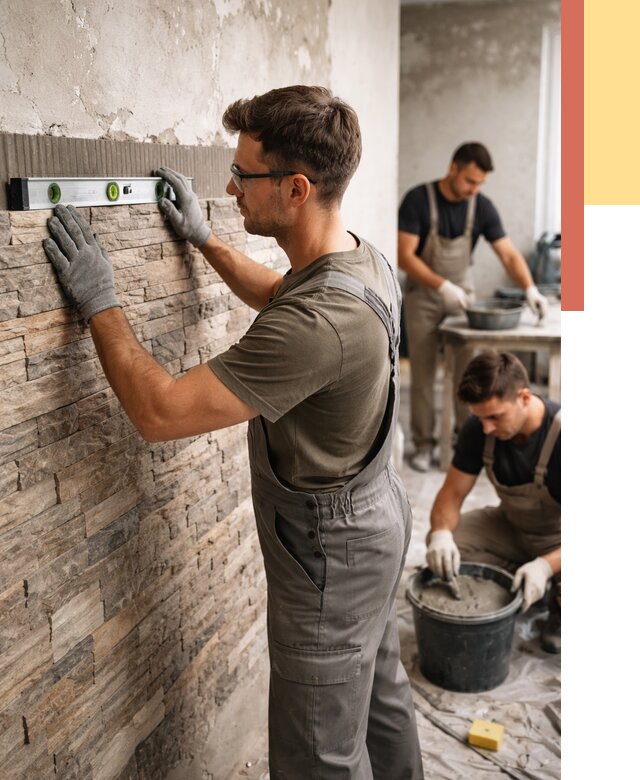 Монтаж искусственного камня в слободском от 4637 руб. под ключ | ОТДЕЛОЧНИК-Слб