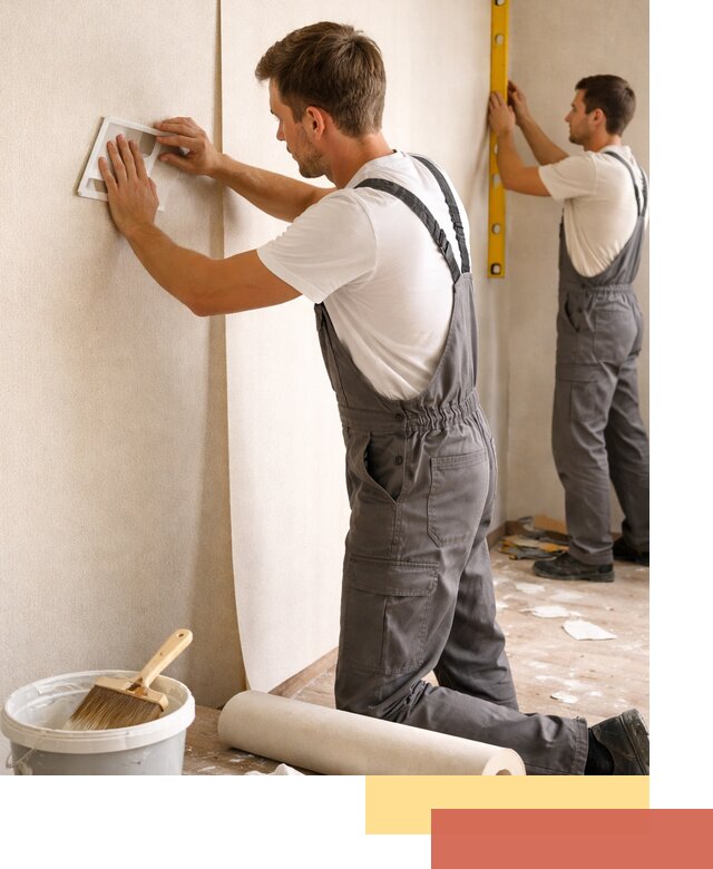 Поклейка бумажных обоев в слободском качественно и недорого