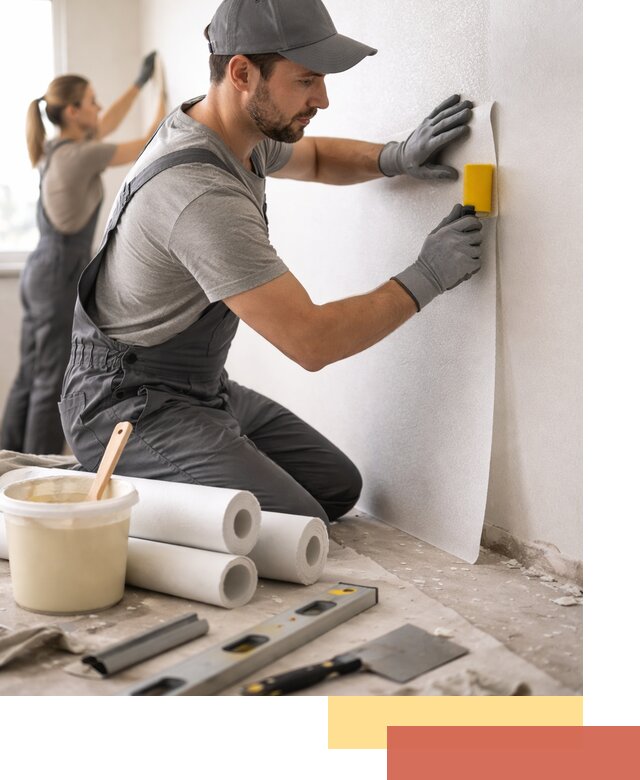 Поклейка стеклообоев профессионально в слободском