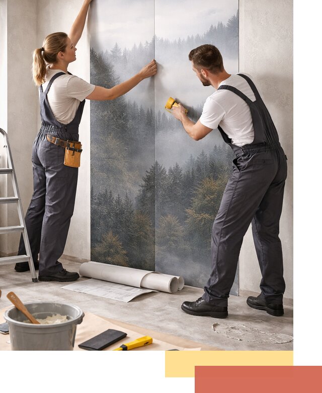 Поклейка фотообоев профессионально в слободском под ключ