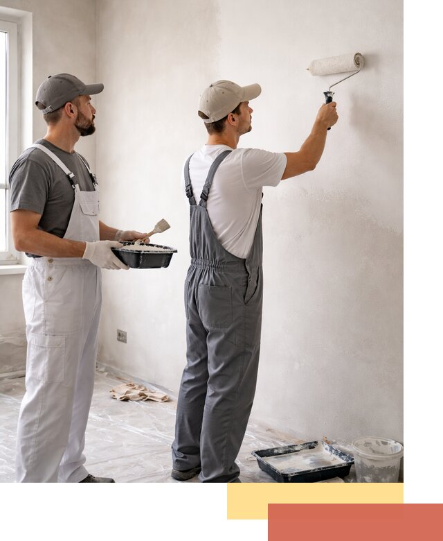 Покраска стен водоэмульсионной краской в слободском