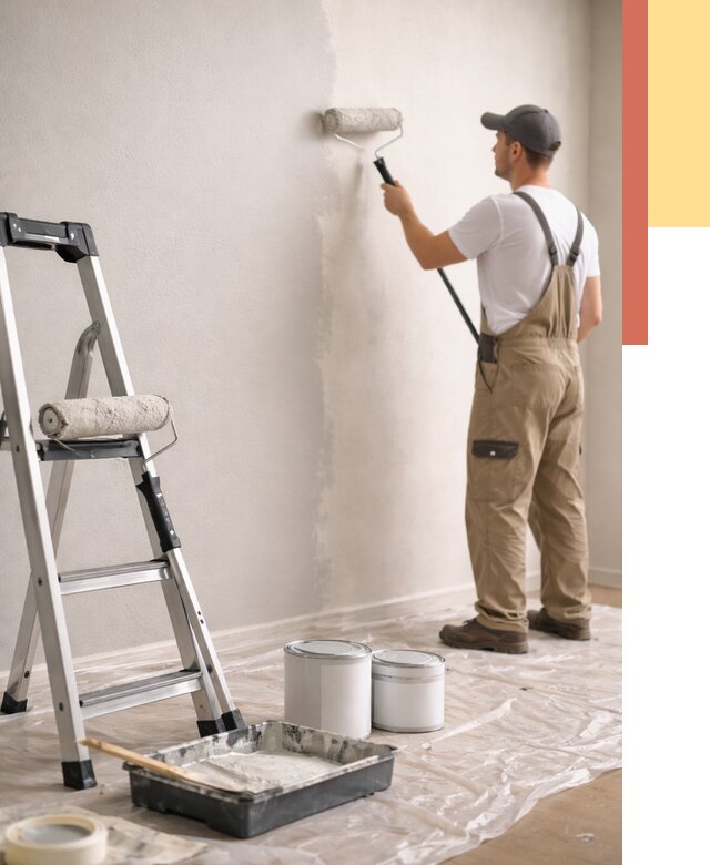 Покраска стен латексной краской в слободском от 4637 руб. за м2 | ОТДЕЛОЧНИК-Слб