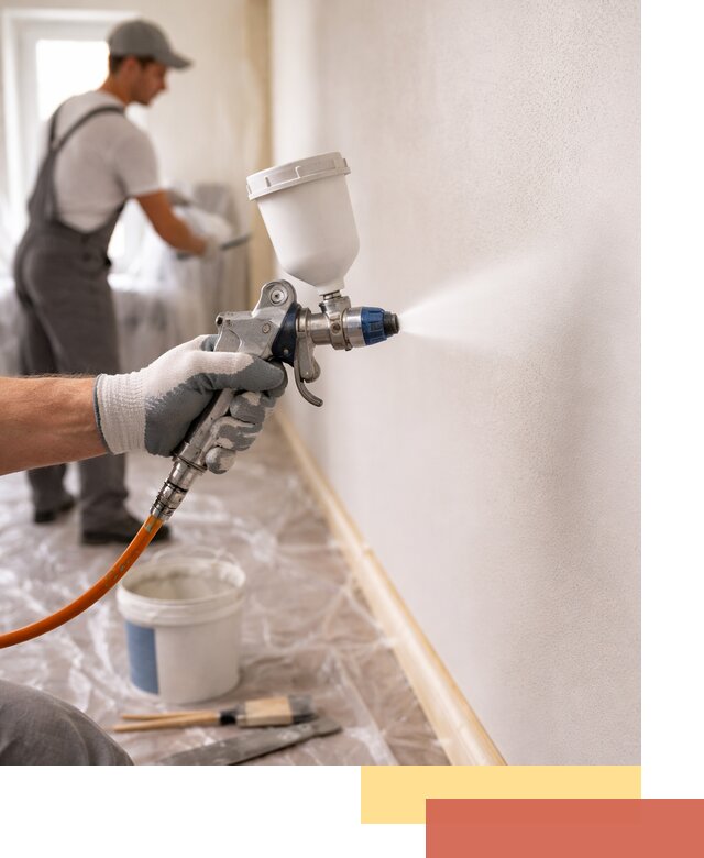 Покраска стен краскопультом в слободском быстро и качественно