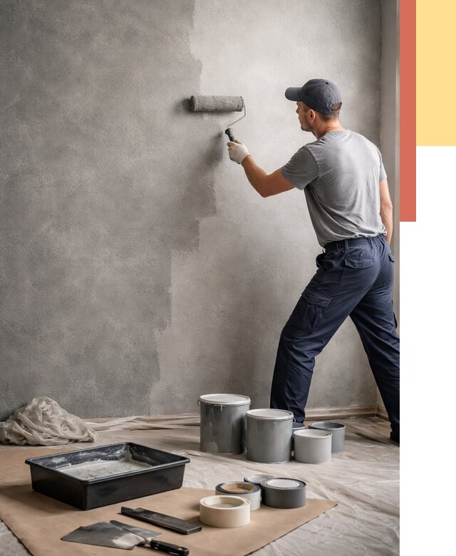 Покраска стен под бетон в слободском от 670 руб. за м2 — быстро и недорого | ОТДЕЛОЧНИК-Слб