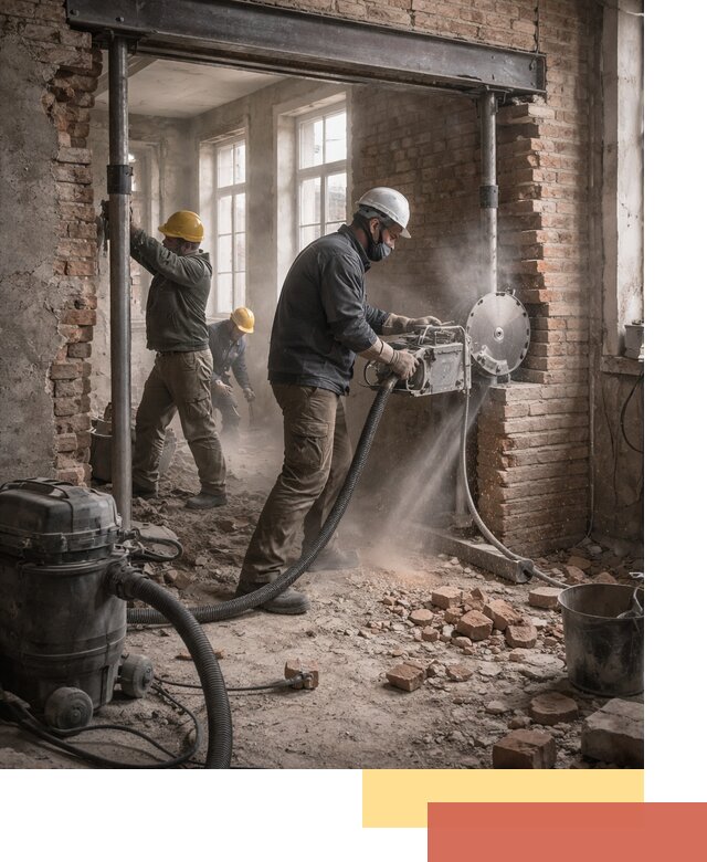 Прорезка проема в стене под дверной или оконный проем в слободском