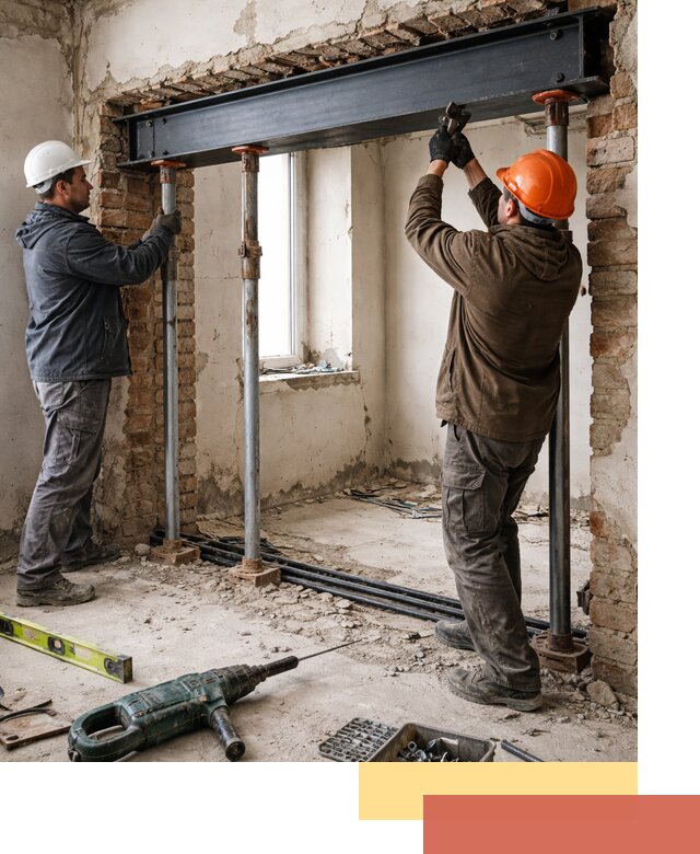 Усиление проема в стене в слободском для расширения и безопасности