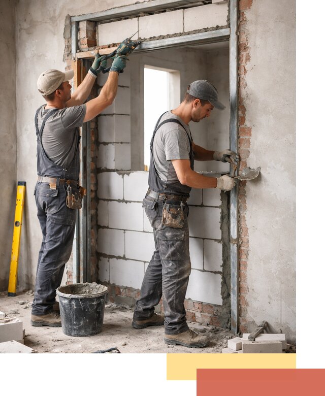 Закладка дверного проема под ключ в слободском: демонтаж, монтаж, отделка