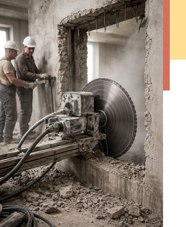 Алмазная резка проемов в слободском от 4637 руб. быстро и недорого | ОТДЕЛОЧНИК-Слб