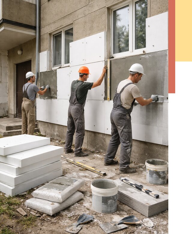 Утепление стен пенопластом в слободском от 1803 руб. — недорого и под ключ | ОТДЕЛОЧНИК-Слб