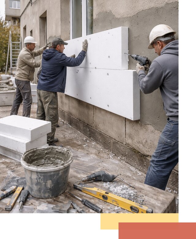 Утепление наружных стен пенопластом в слободском