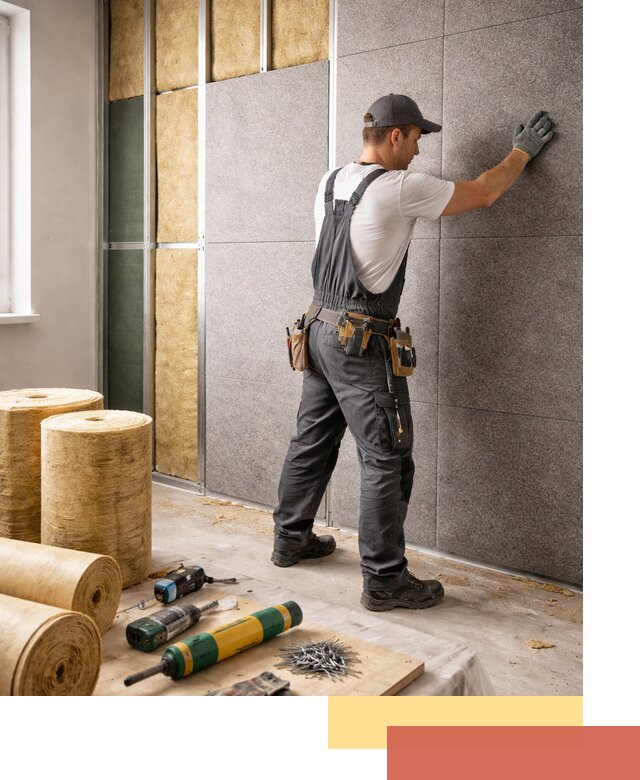 Профессиональная шумоизоляция стен в слободском для квартиры и офиса