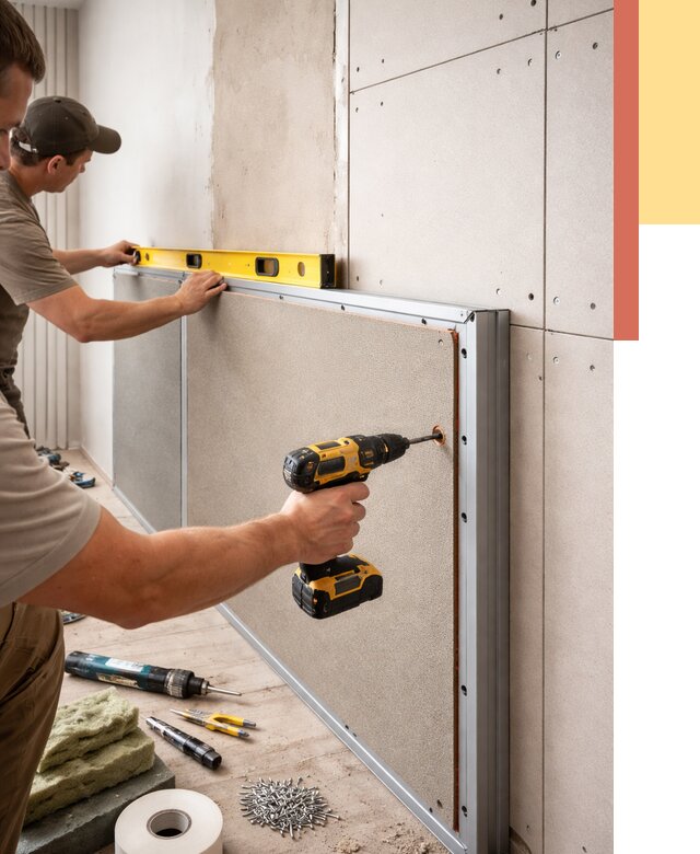 Шумоизоляция стен панелями ЗИПС в слободском от 2267 руб./м² под ключ | ОТДЕЛОЧНИК-Слб