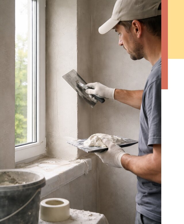 Штукатурка откосов в слободском от 4637 руб/м² — услуги и выравнивание под ключ | ОТДЕЛОЧНИК-Слб