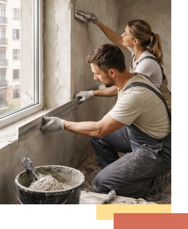 Штукатурка откосов дверей и окон профессионально в слободском