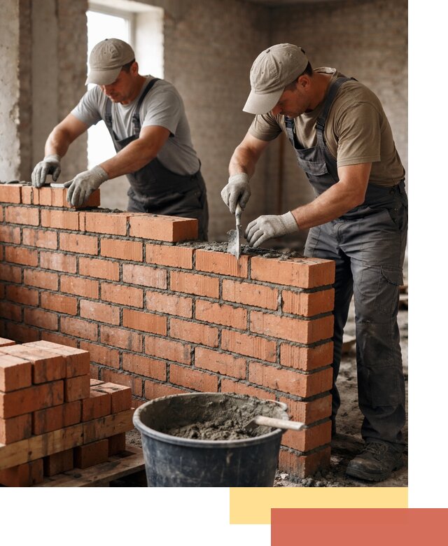 Кладка кирпичных перегородок под ключ в слободском