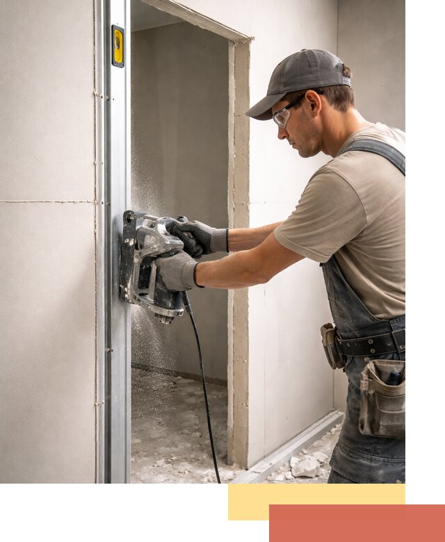 Устройство дверного проема в перегородке в слободском