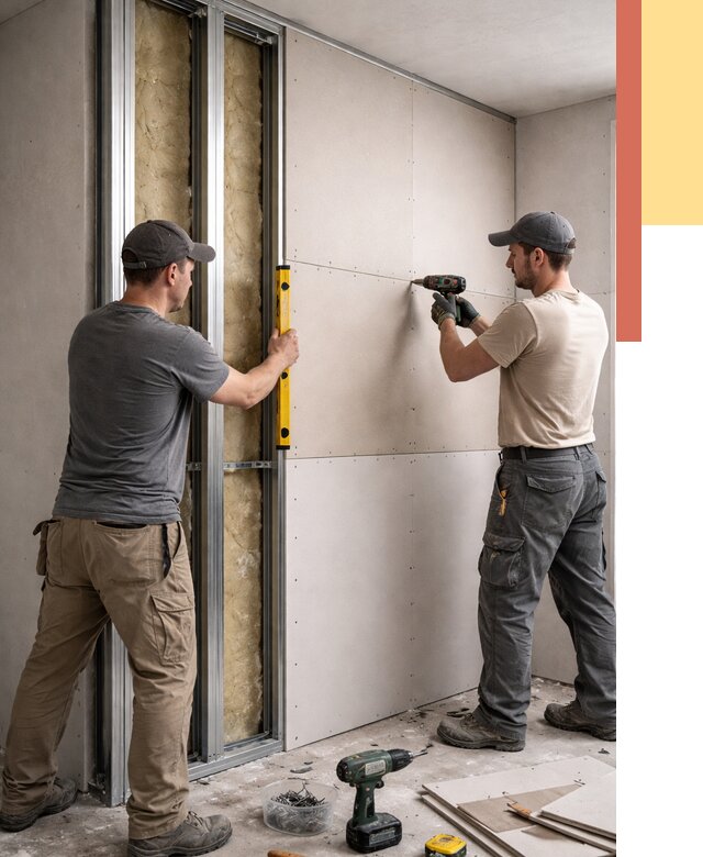 Монтаж двухслойной перегородки из гипсокартона в слободском от 1494 руб. | ОТДЕЛОЧНИК-Слб