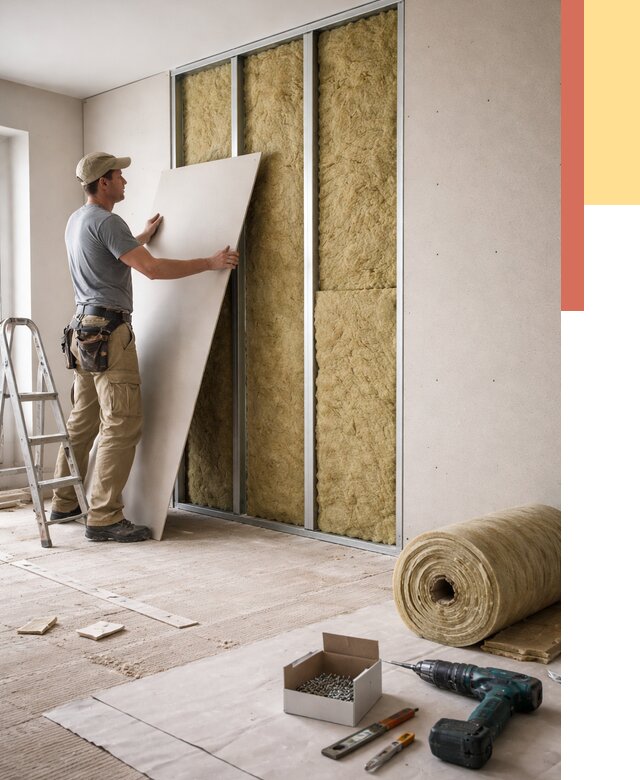 Перегородка из гипсокартона с шумоизоляцией в слободском от 3215 руб. | ОТДЕЛОЧНИК-Слб