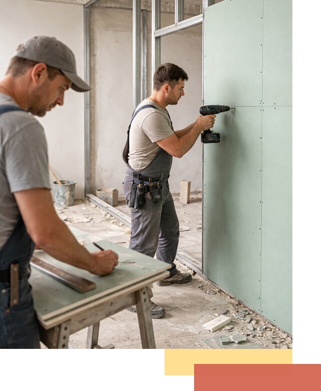 Перегородки из влагостойкого гипсокартона под ключ в слободском