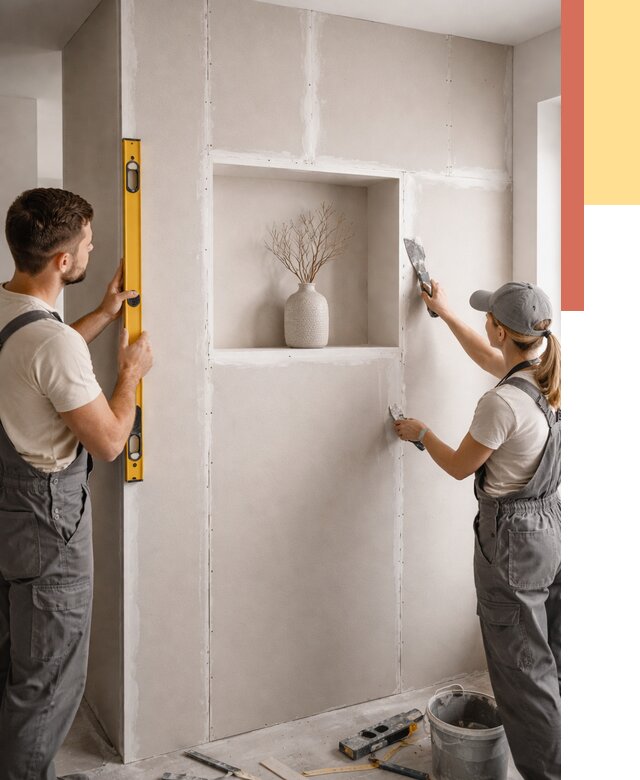 Перегородка из гипсокартона с нишей в слободском от 3349 руб. под ключ | ОТДЕЛОЧНИК-Слб