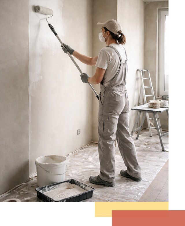 Покраска перегородок из гипсокартона в слободском качественно и недорого