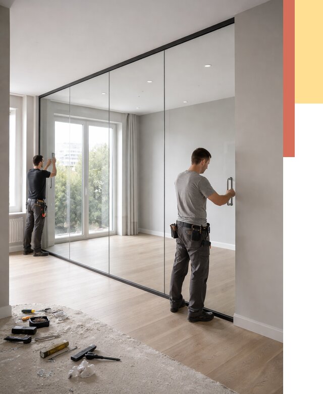 Изготовление стеклянных перегородок в слободском от 12727 руб. под ключ | ОТДЕЛОЧНИК-Слб