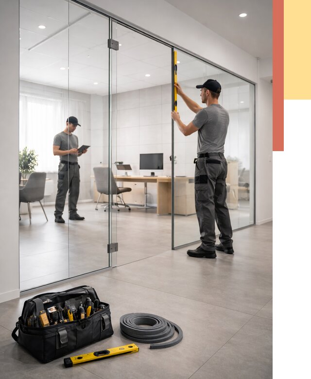 Цельностеклянные перегородки под ключ в слободском от 9790 руб. — монтаж и цены | ОТДЕЛОЧНИК-Слб