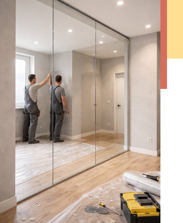 Безрамные стеклянные перегородки в слободском — монтаж от 9790 руб. | ОТДЕЛОЧНИК-Слб