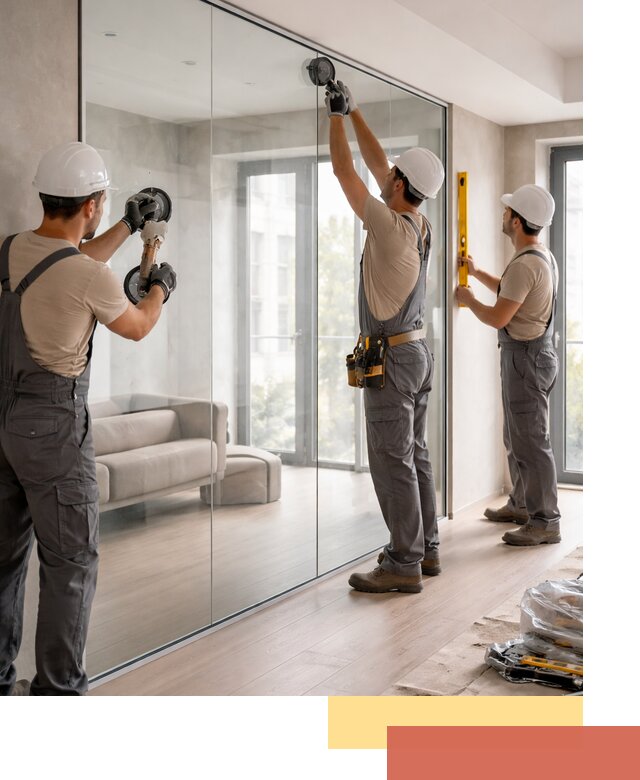 Перегородки из закаленного стекла в слободском для офисов и квартир