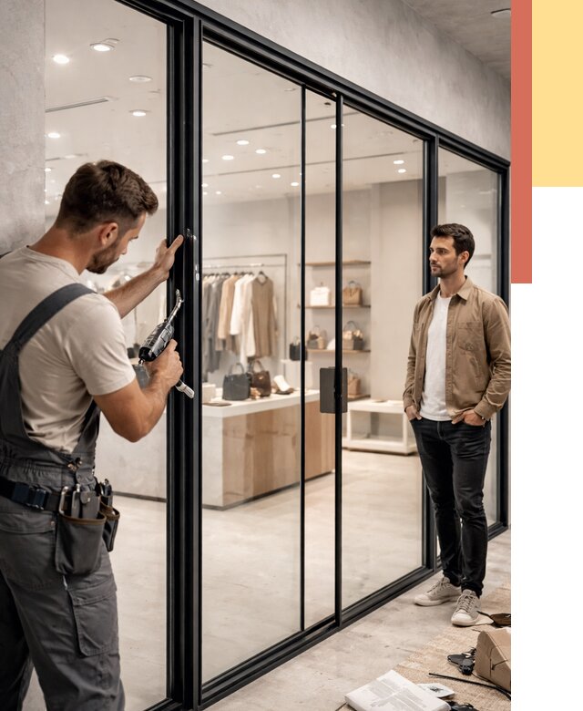 Стеклянные перегородки для магазинов в слободском от 8450 руб. под ключ | ОТДЕЛОЧНИК-Слб